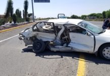 Impactan vehículos en crucero Las Trojes