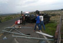 Vuelca camioneta en la San Felipe – Ocampo