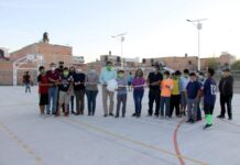 Autoridades municipales inauguran cancha de usos múltiples en la colonia La Joya