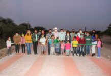 Autoridades municipales inauguran camino de acceso a la localidad Maguey Sur en su primera etapa