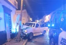Se registra accidente en calle Allende