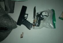 Oficiales de Seguridad Publica frustran robo a mano armada y detienen a dos hombres