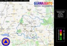 En Guanajuato se mantiene la probabilidad de lluvias fuertes durante las próximas horas