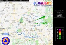 Se prevén lluvias fuertes en las próximas horas en Guanajuato