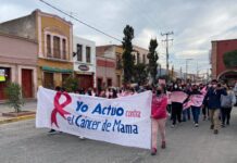Realizan Marcha-Rodada en conmemoración a la Lucha contra el Cáncer de Mama