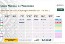 Esta semana México recibirá 6.1 millones de vacunas envasadas contra COVID-19