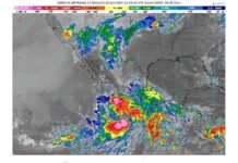 Continuará el temporal de lluvias torrenciales en Guerrero, y puntuales intensas en Michoacán, Oaxaca, Puebla y Veracruz