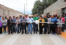 Inauguración de la calle Santa Rosa en comunidad Santa Rosa