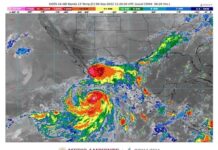 El huracán Kay mantendrá lluvias torrenciales y fuertes rachas de viento en la Península de Baja California y Sinaloa