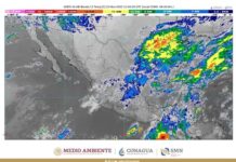 Se pronostican lluvias intensas en regiones de Chiapas y Tabasco; muy fuertes en Campeche, Oaxaca y Veracruz