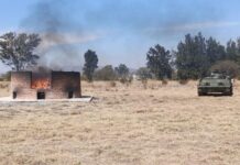 Asiste el SSPEG a la ceremonia de incineración de droga aseguradas por el Ejército Mexicano
