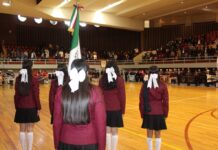 Con orgullo y disciplina se realiza Concurso de Escoltas de Bandera