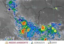 Se prevén lluvias intensas en Chiapas, Colima, Jalisco, Michoacán, Nayarit, Oaxaca, Puebla y Veracruz