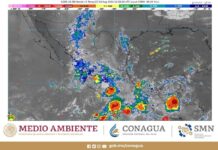 Se prevén lluvias puntuales intensas en zonas de Chiapas, Oaxaca, Tabasco y Veracruz en las próximas horas