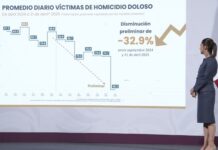Estrategia Nacional de Seguridad disminuye 32.9% el homicidio doloso entre septiembre 2024 y abril 2025, según datos preliminares