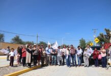 Entrega de la tercera etapa de pavimentación en la Calle Galaxia, comunidad Estación Jaral