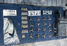 Aseguran FSPE y Guardia Nacional droga, municiones y equipo táctico en Santa Rosa de Lima, Villagrán